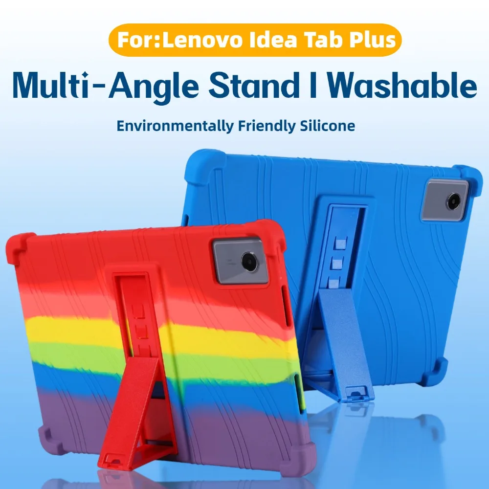 For Lenovo Idea Tab Plus 12.1-inch Tablet Case 2025 Edition with Adjustable Stand, Kids' Tablet Case soft
