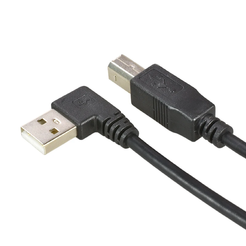 USB 2.0 A Male to USB B Male Type B BM Up&Down&Right & Left Angle Printer scanner 90 degree cable 100cm BM Angled Cable
