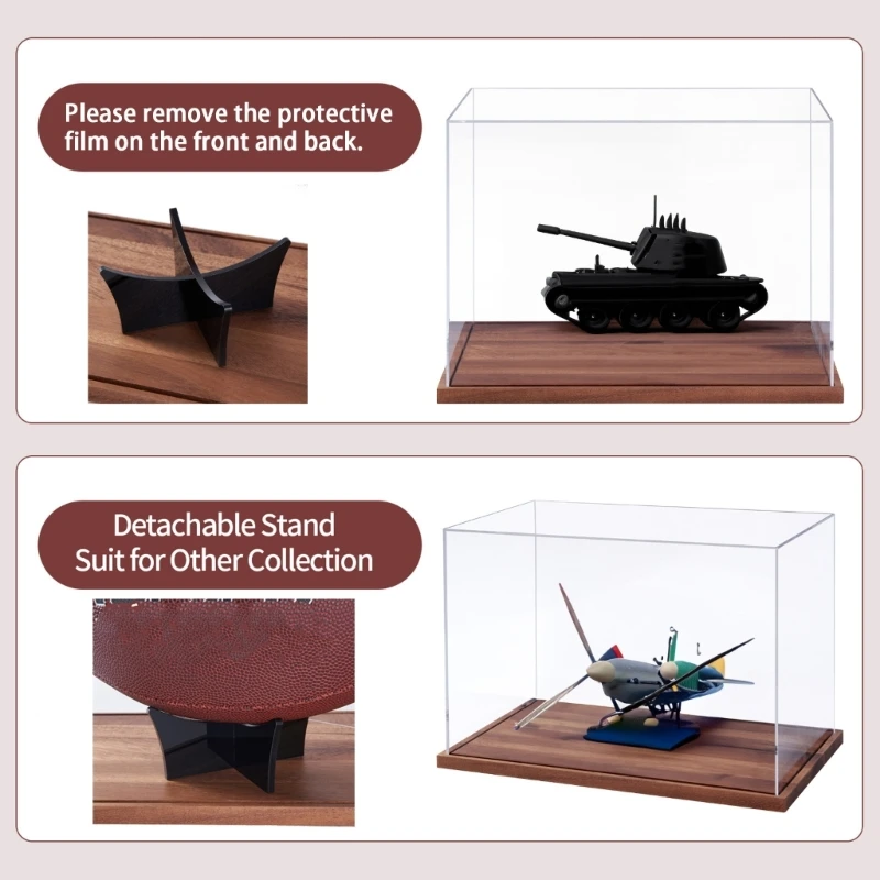 Modern Football Display Case Acrylic Dustproof Clear Box Ball Holder Sports Memorabilia Display Case 4XBB