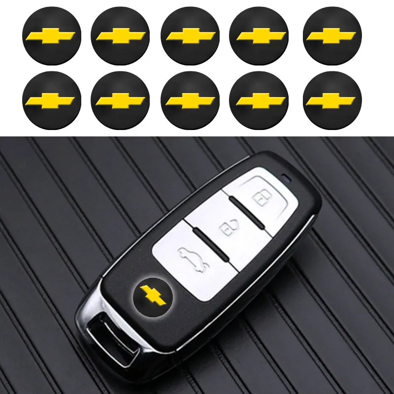 Car Stickers Chevrolet Dedicated Key Shell Emblem Paster FitFor Silverado Impala Malibu Cruze Camaro Blazer Aveo Car Accessories