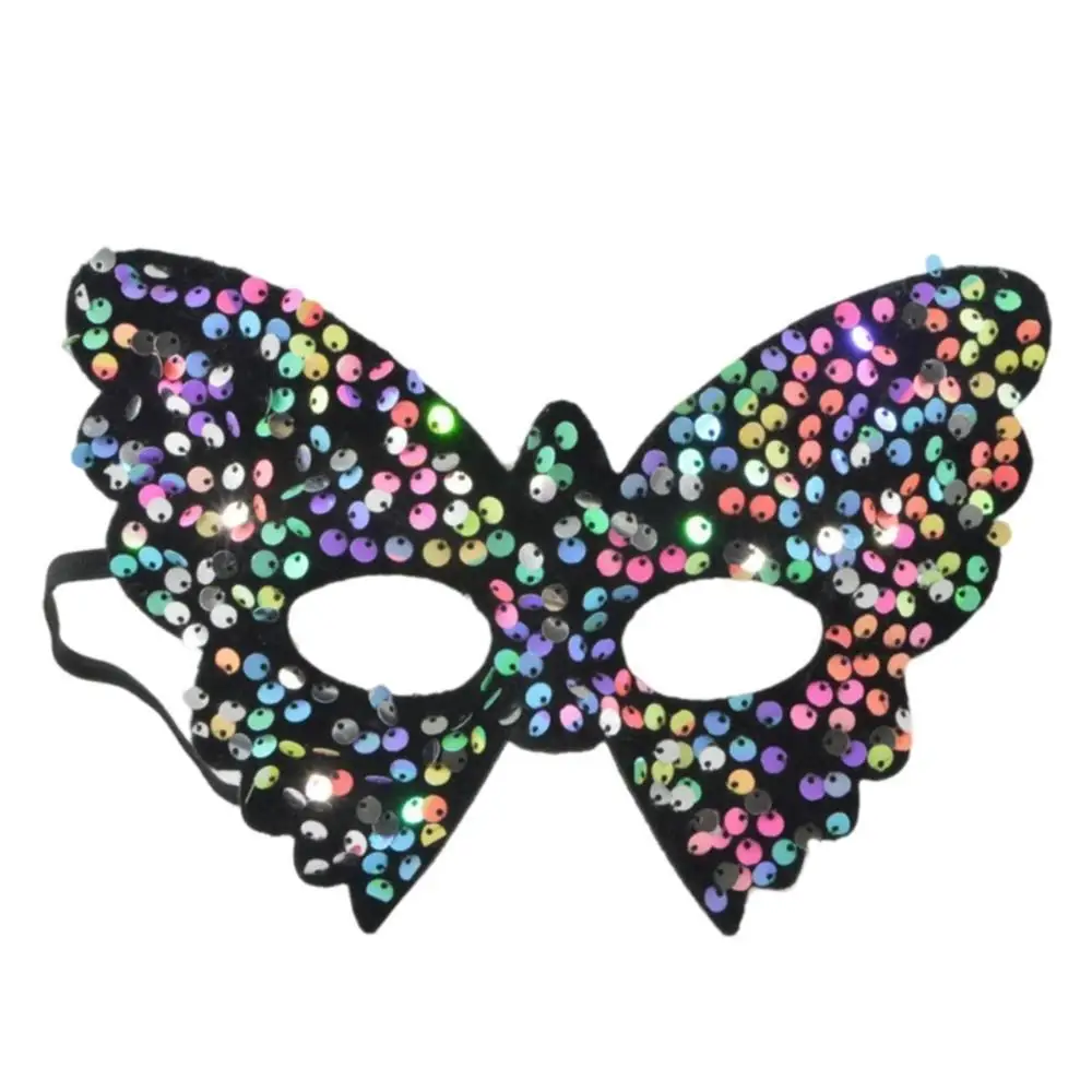 Maschere a farfalla maschera per gli occhi in maschera per adulti Fancy Party Stage Dance accessori donna affascinante maschera mezza faccia con paillettes lucide