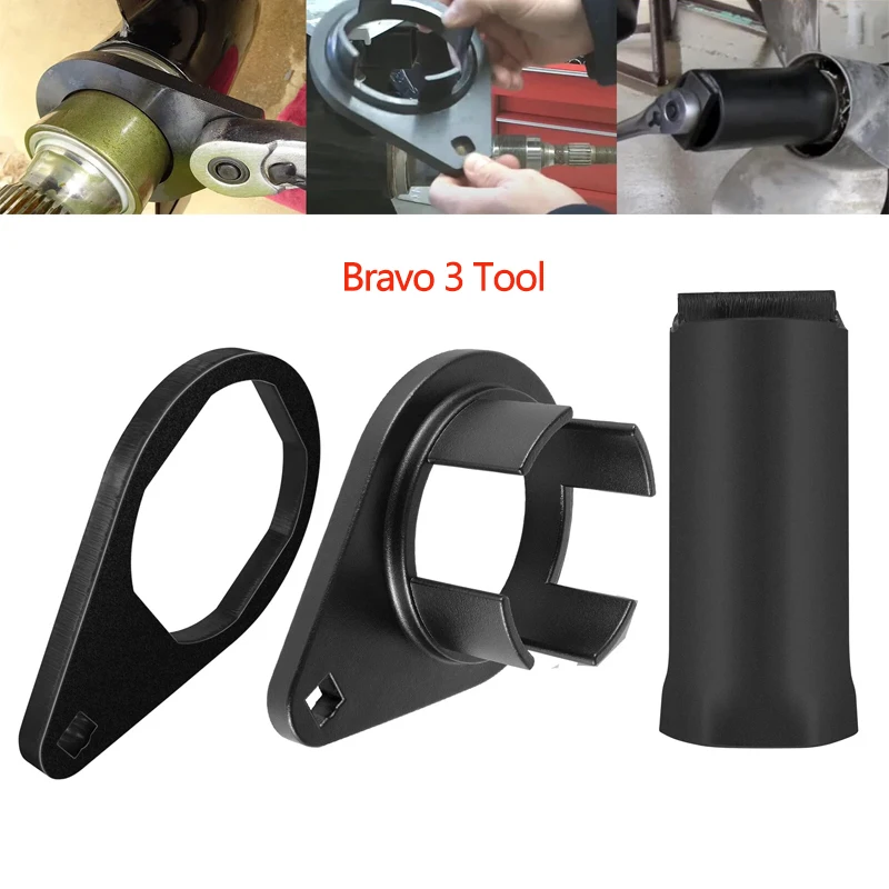 For Mercruiser Bravo 3 Bravo III Bearing Carrier Repair Tool Bearing Retainer Tool and Prop Nut Socket Tool Propeller Wrench