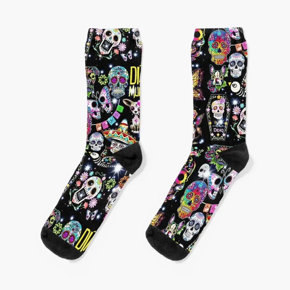 

Day of the Dead Socks cool compression with print set Socks For Men Women's