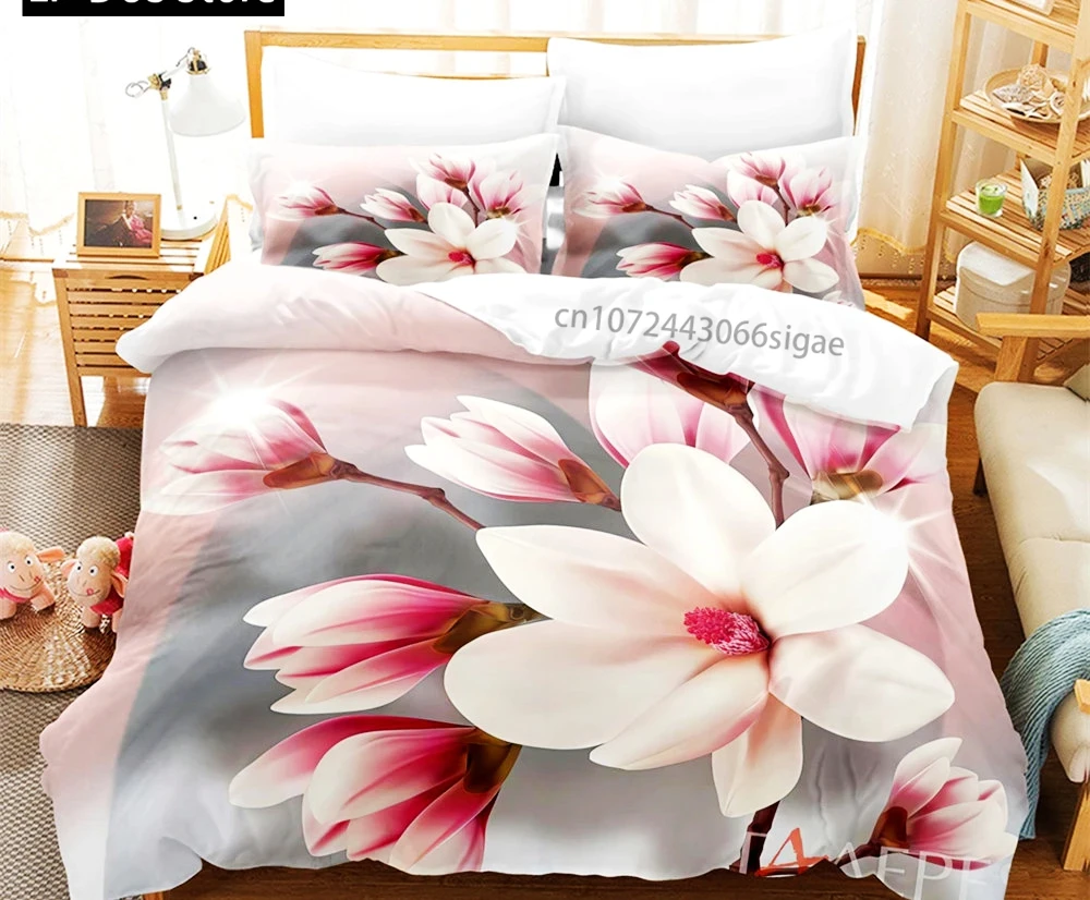 Red Rose Leopard Bedding Set Luxury Comforter Pillowcase Comforter Couple Wedding Twin Queen King Size Romantic Duvet Cover