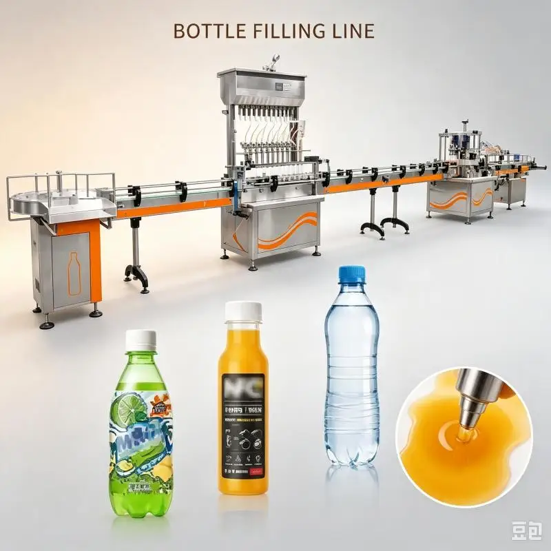 Liquid Filling Machine Automatic Quantitative Filling System High Speed Piston Pump Filler For Oil Sauce Juice Cosmetic Products