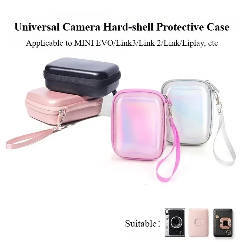 Fujifilm Instax Mini Link Link/2/3/Liplay/EVO 프린터 메쉬 포켓 및 인스턴트 필름 액세서리용 충격 방지 EVA 운반 케이스