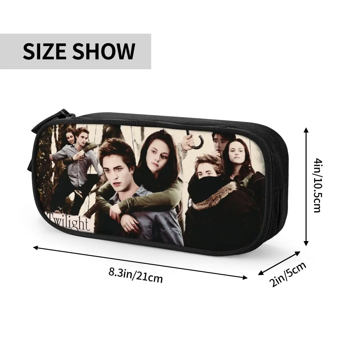 The Twilight Saga Vintage Pencil Cases Edward Bella Pencil Pouch Pen Kids Big Capacity Bags School Supplies Zipper Stationery