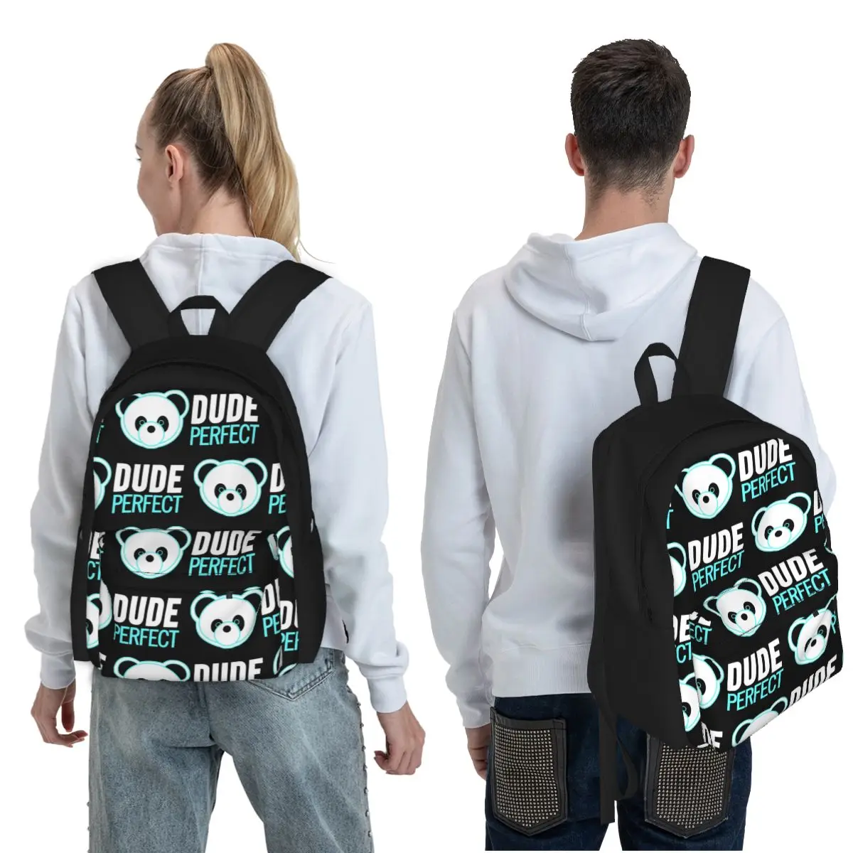 Dud.Perfect Student Backpack School Bag Hiking Travel Daypack for Men Women Fashion Bookbag Shoulder Bags