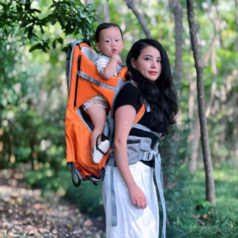 Baby Shoulder Carrier Baby Hiking Backpack Carrier with Rain Cover Sun Shade for Child Safe Backrest Holds 40 Pound for Children