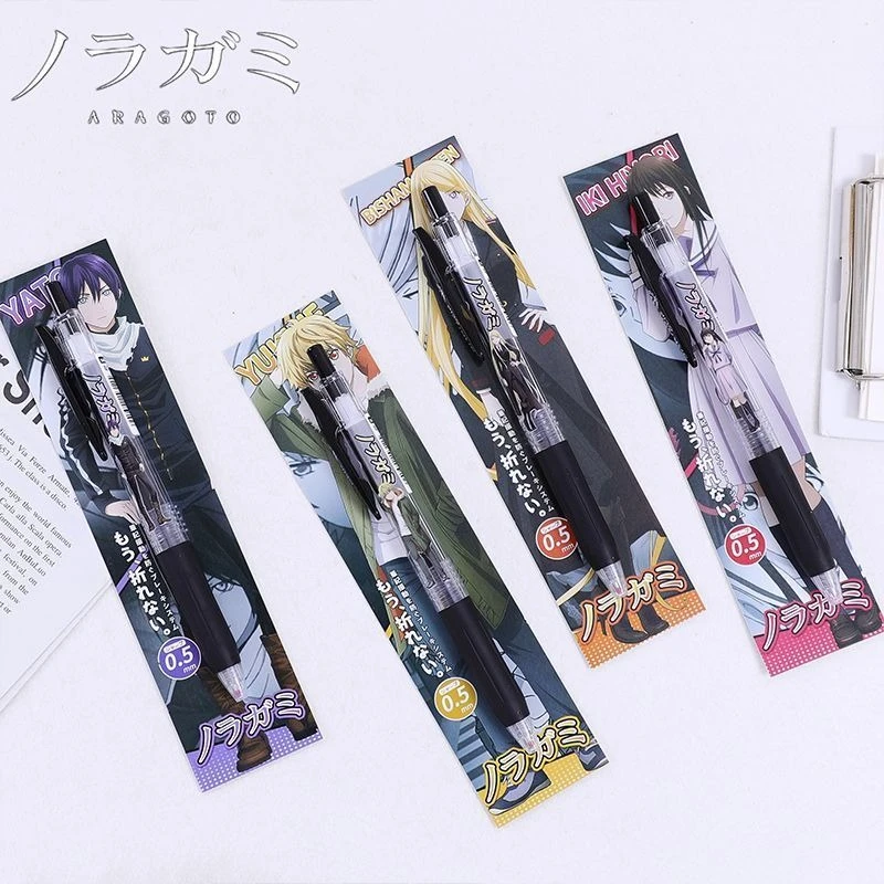 Noragami Yukine YATO Iki Hiyori Creative Cartoon Gel Pen for Middle School Students Smooth Writing Without Jamming Click Pen