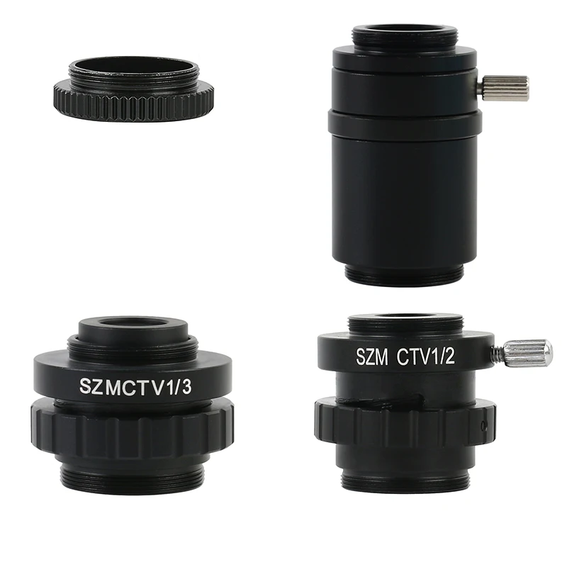 SZM CTV 1/2 1/3 1X 0.3X 0.5X Simul Focal Trinocular Stereo Microscope 25mm Adapter Lens to 4K HDMI VGA USB Video C Mount Camera