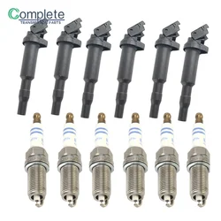 6PCS 12138647689 12138616153 OEM Kit Ignition Coils & Spark Plugs Set Suit For BMW 3 5 Series x3 x5 z4