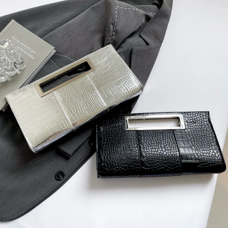 

2025 Новый корейский клатч женский модный большой емкости ручной мини-кошелек из крокодиловой кожи