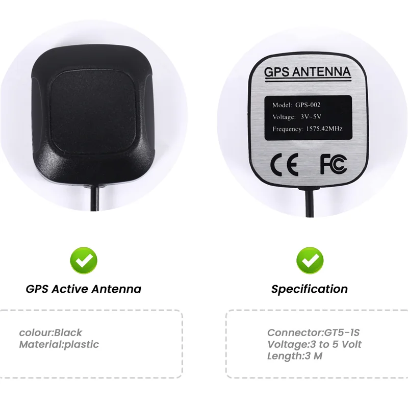 A45F-Car GPS Navigation Active Antenna GT5-1S Jack Antenna Connector Cable For Alpine Kenwood JVC Toyota Honda Nissan 3M