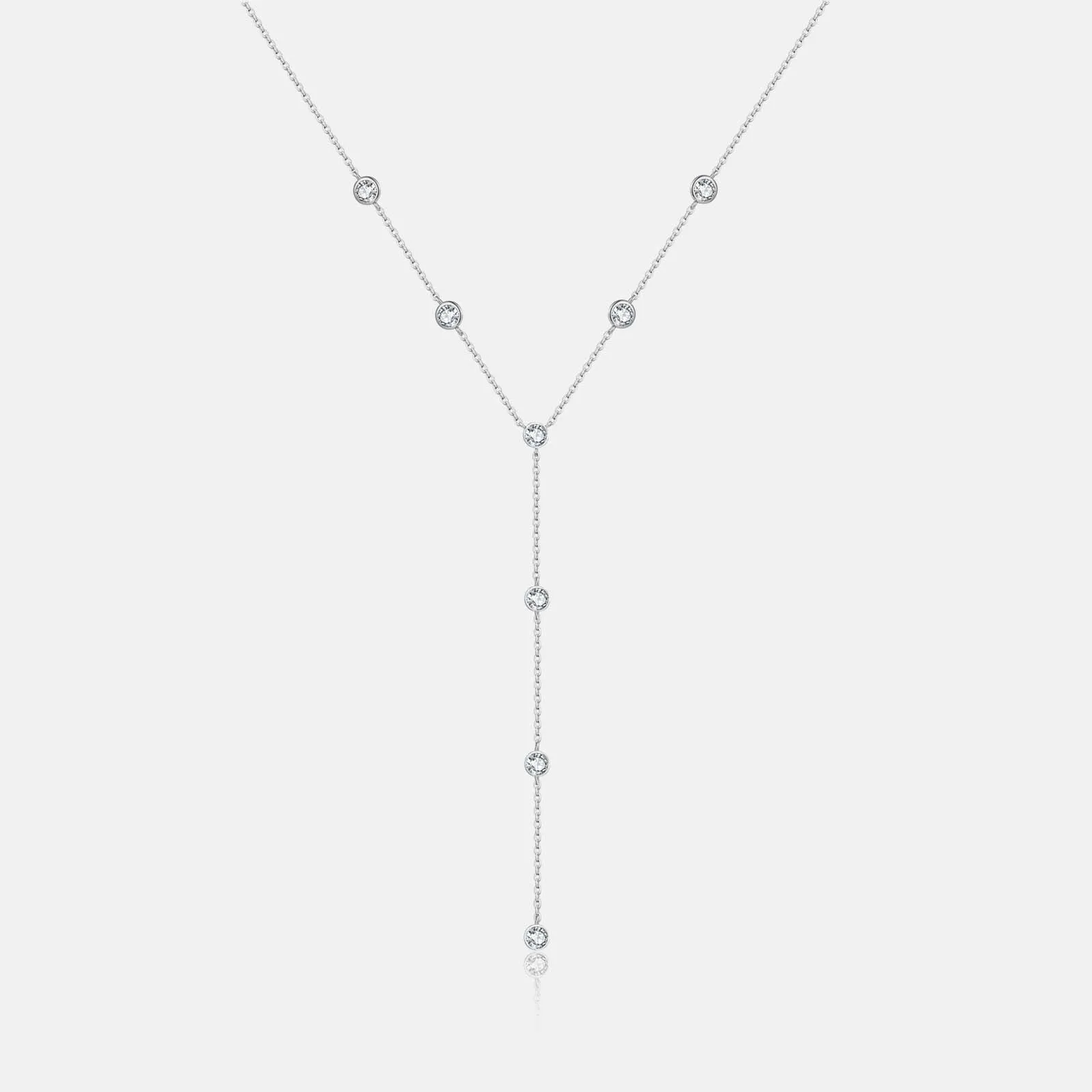 VEWANT Cross Y Crystal Pendant Charm Choker Necklace Long Chain 925 Sterling Silver Pendant 2024 Wedding Luxury Gift For Women