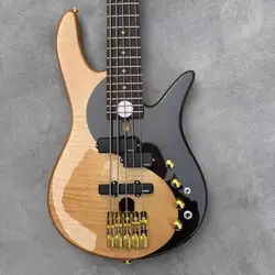 5-string butterfly bass split connection, Yin and Yang face body alder, maple track, rosewood fingerboard, EMG bass special pick