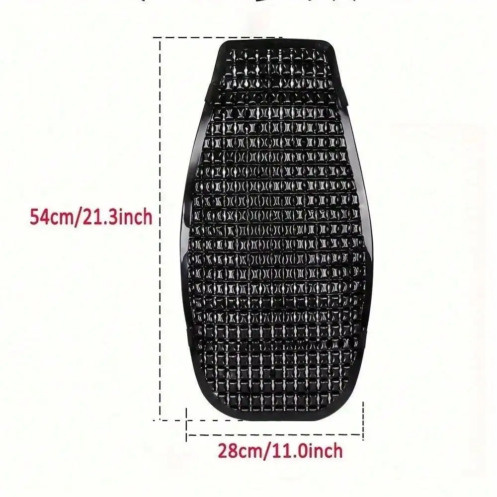 قطعة واحدة من وسادة مقعد جل للدراجات النارية باللون الأسود، وسادة مسامية وغير قابلة للانزلاق مع تحرير سريع للدراجة/السكوتر/الدراجة النارية