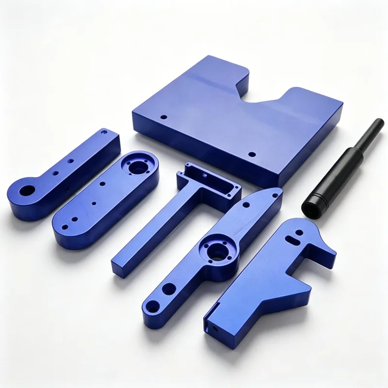High Precision CNC Aluminum Parts Blue Anodized Custom CNC Milling Mechanical Machining Service
