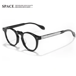 Men Fashion Round Frame Personality Classic 530 Acetate frame Women designer handmade glasses available with optical lenses