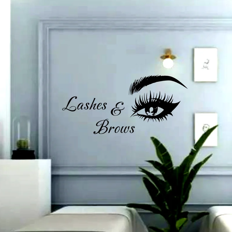 Eyes Wall Decal Lashes and Brows Home Bedroom Wall Decoration Art Mural Vinyl Stickers #52