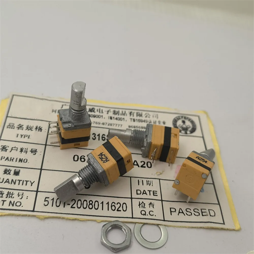 プレススイッチ付きシングルポテンショメータ,オリジナル,rk097n,a254,a250k,長さ15mmf,100% 新品