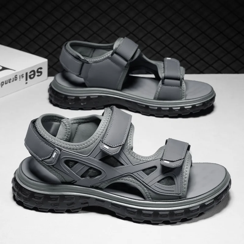 Zomer Heren Sandalen Echt Lederen Heren Casual Schoenen Outdoor Heren Lederen Sandalen Voor Heren Strandschoenen Romeinse Herenschoenen