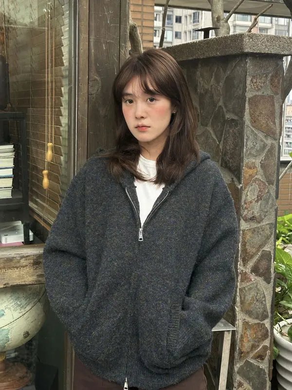 

Корейская свободная толстовка с капюшоном и длинными рукавами, модный свитер для женщин, осенне-зимняя повседневная одежда, вязаный топ с цветными блоками