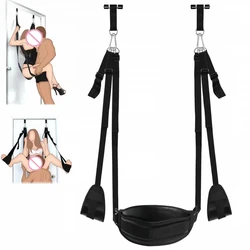 SEXY SLAVE Door Sex Swing with Seat BDSM Adult Sex Toys Bondage Love Slings for Adult Couples with Adjustable Straps