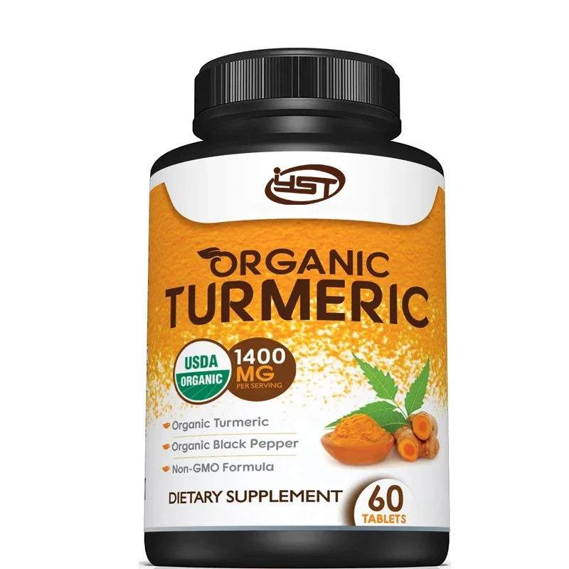Organic Turmeric Supplements - Including Organic Turmeric and Organic Black Pepper -1400mg Turmeric Per Serving -60 Capsules