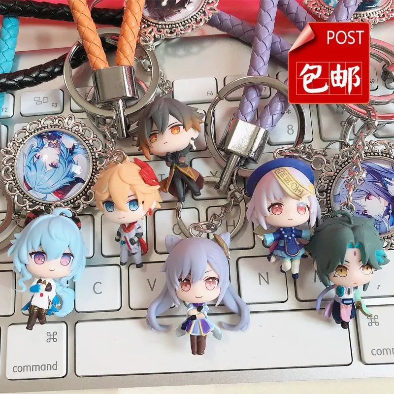 

In Stock Genshin Impact Bushiroad Twisted Egg Doll Keychain Backpack Pendant Anime Toy Lumine Paimon Morax Yelan
