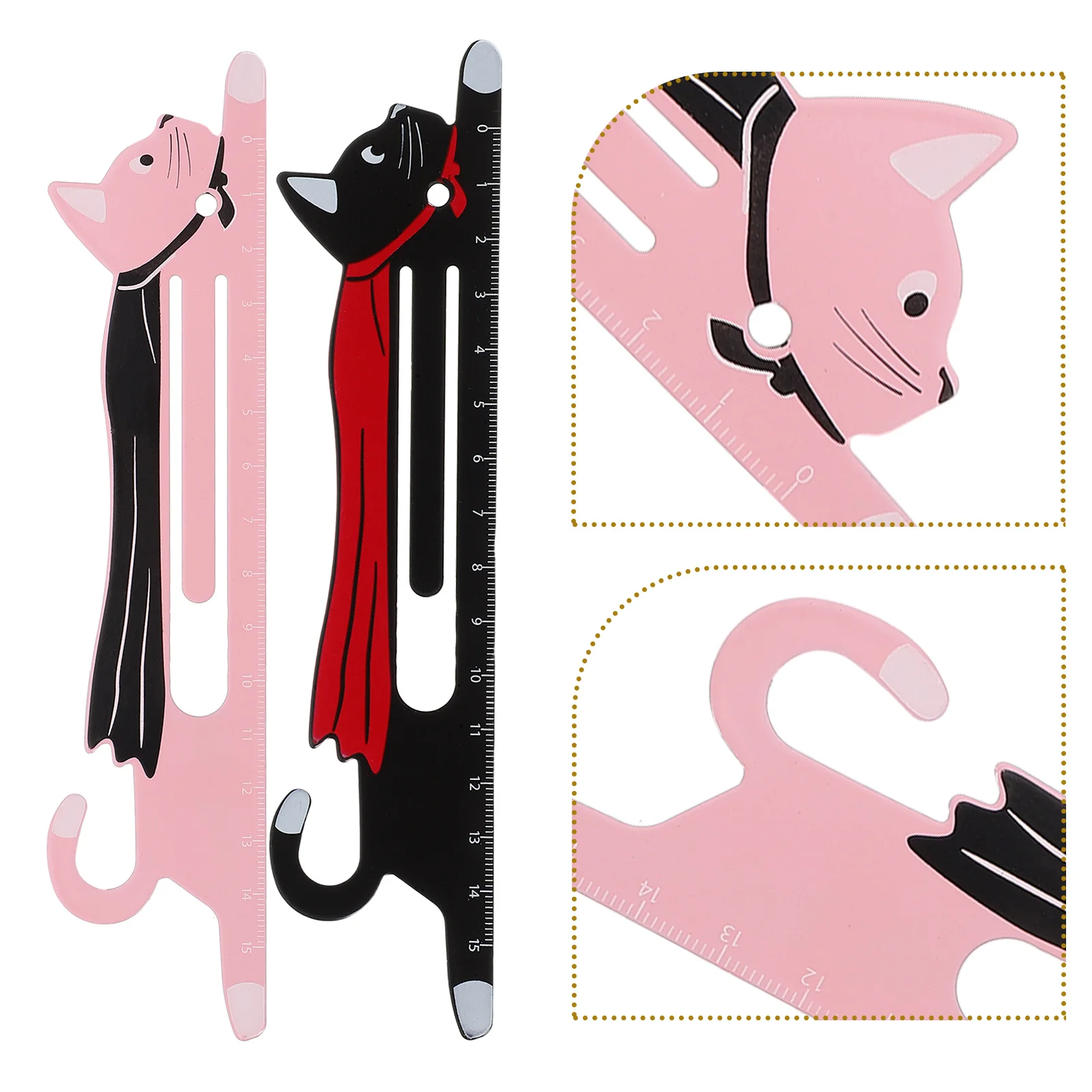 

2Pcs Creative Animal Shaped Metal Bookmark Ruler for Students Reading Lovers Educational Stationery Gift Book Marks