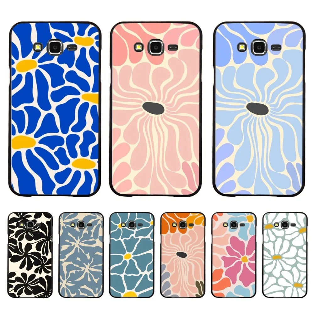 Funda de teléfono de mercado de flores abstractas para Samsung J 7 plus 7core J7 neo J6 plus prime J6 J4 J5