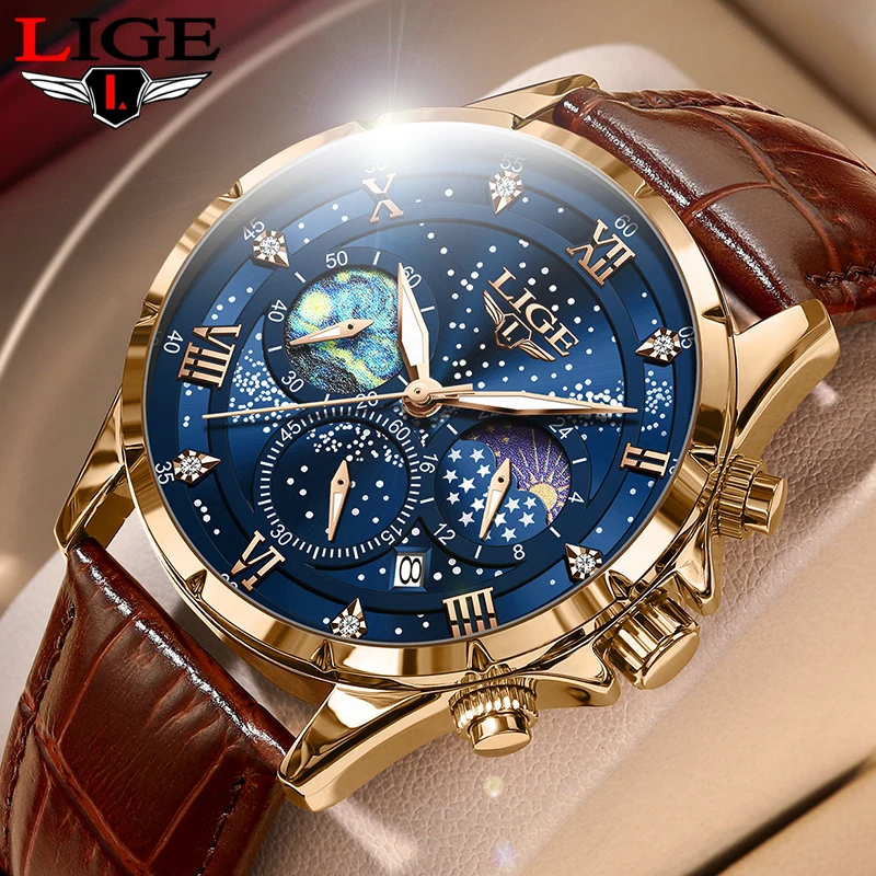 Men Watches Casual Sport Watch Chronograph Clock Waterproof