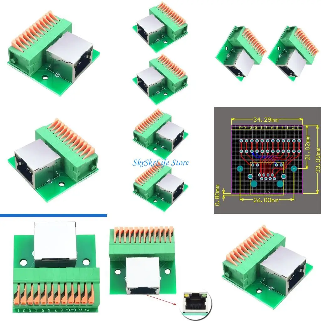 

E65E DIN MOUNTABLE RJ45 ETHERNET TERMINALS CONSERAL