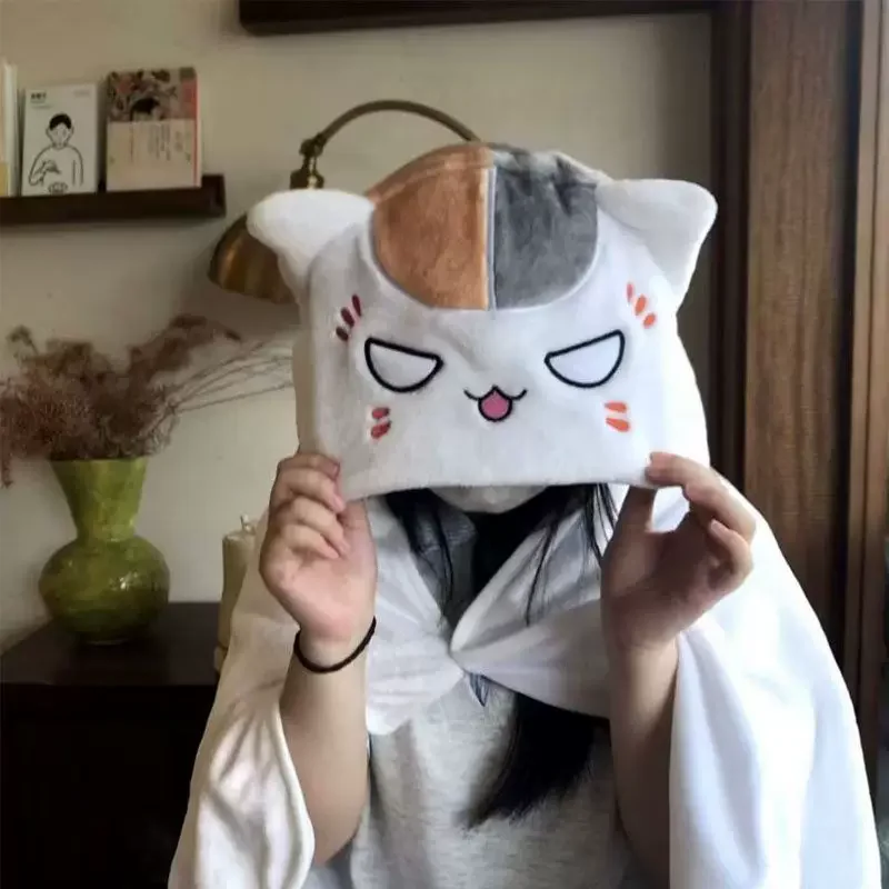 Natsume Yuujinchou Nyanko Sensei Hooded Cloak Blanket Cosplay Shawl Padded Warm Nap Cloak Airconditioning Blanket Home Wear Robe