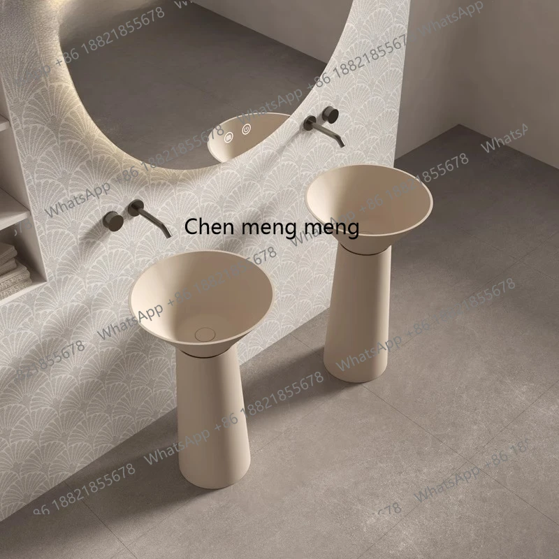 

Household, artificial stone wash basin floor-to-ceiling, integrated bed and breakfast wash column basin