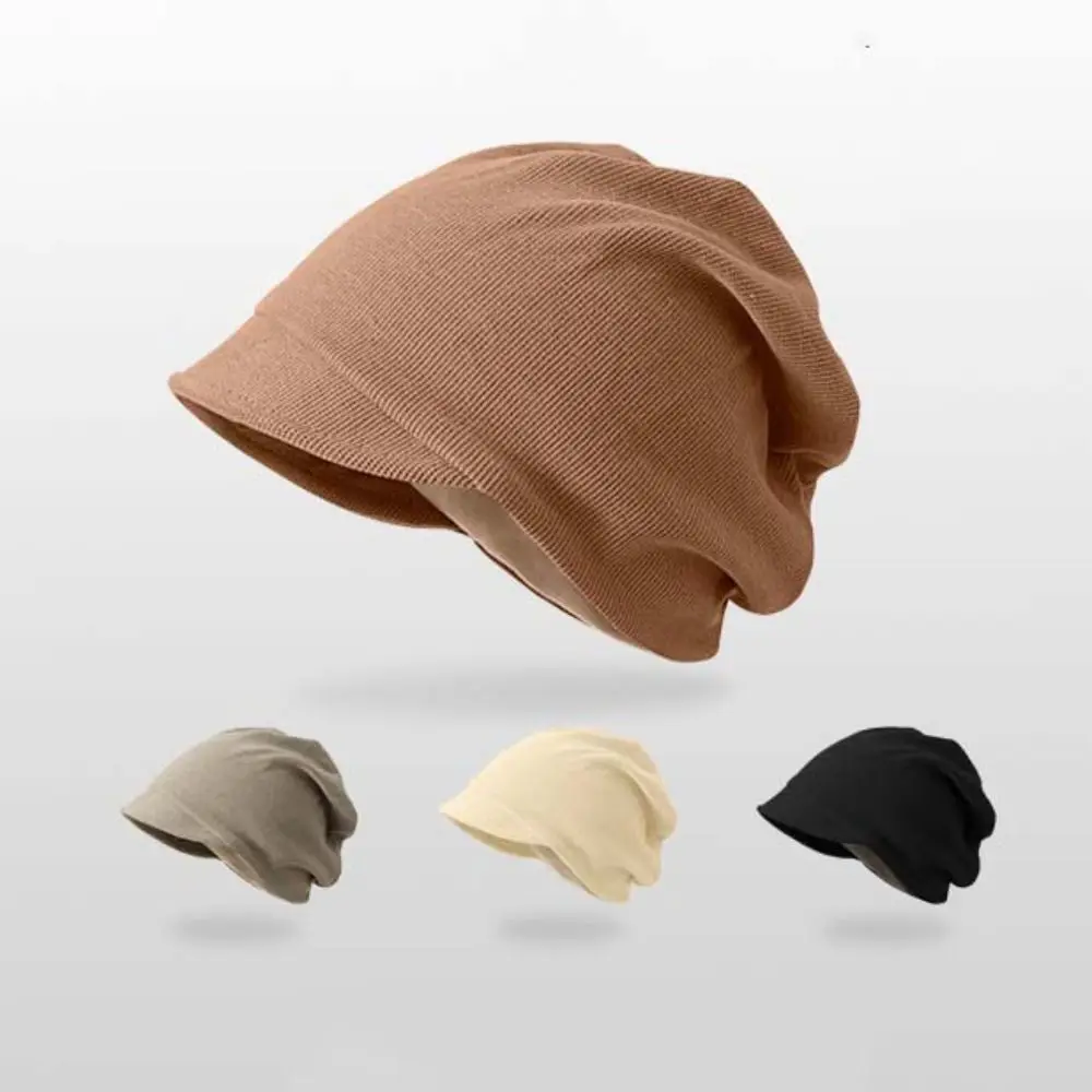 

Chemo Cap Solid Color Beanie Hat Ear Protection Keep Warm Slouchy Baggy Caps Cotton Casual Skull Cap Autumn Winter