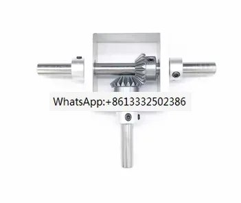

90 Degree Right Angle Transmission Reversing Gearbox Small Bevel Gear Angler 1:1 Mechanical Module Dual Output Shaft