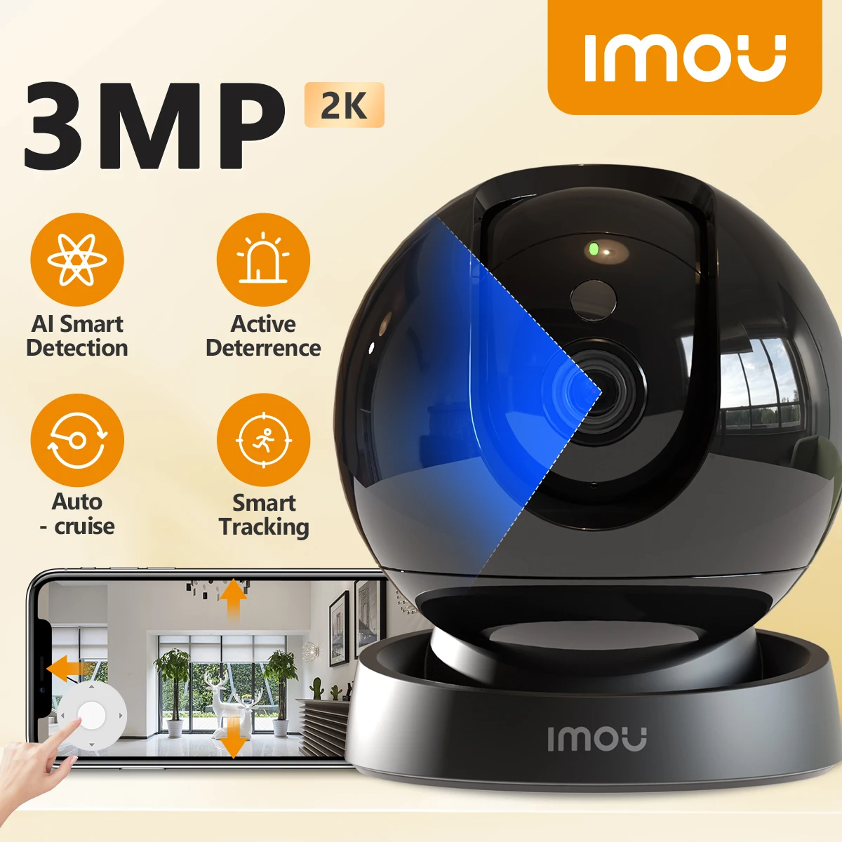 IMOU Rex 2D 3MP/5MP AU Plug Indoor Wifi PTZ Security Camera HumanDetection Smart Tracking Two-Way Talk Night Vision Baby Monitor