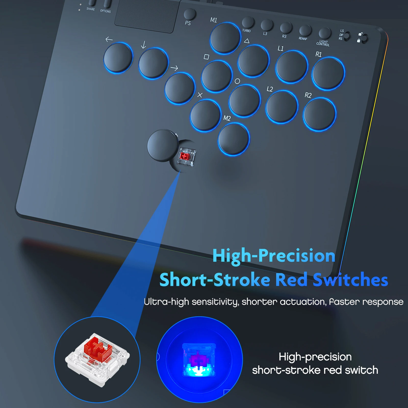 joystick-arcade-senza-leva-a-14-tasti-con-tastiera-rgb-nera-per-giochi-di-combattimento-supporta-hot-swap-per-switch-playstation-4-pc-gaming