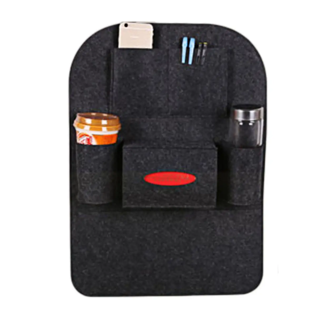 Car Back Seat Storage Organizer Bag Felt Multi Pocket Large Capacity Holder for Magazines Tissue Bottles Car Storage Accessories