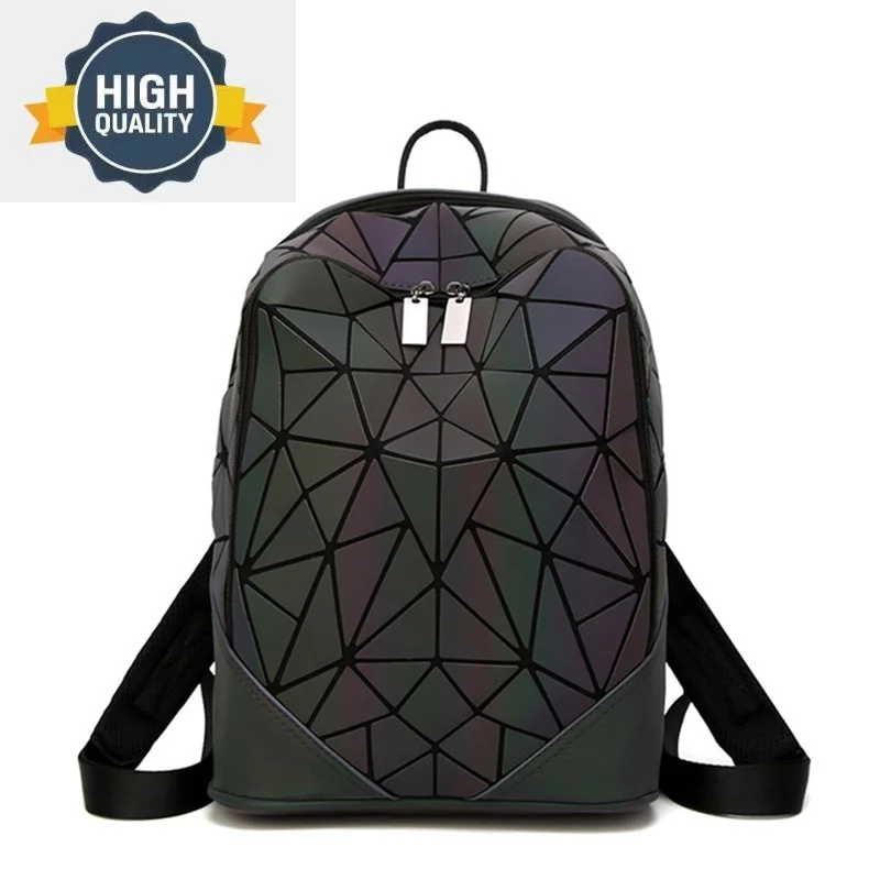 Geometric shiny Large Luminous ladies Sequins Female Backpack Women School For Teenage mochila feminina 2024