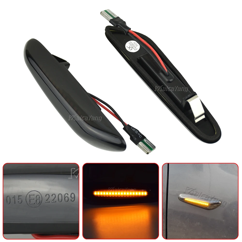 2* 12V LED Car Sequential Turn Signal Lights 63137253325 63137253326 For BMW E46 E60 E61 E81 E82 E83 X3 E84 X1 E90  E91 E92 E93 image 3