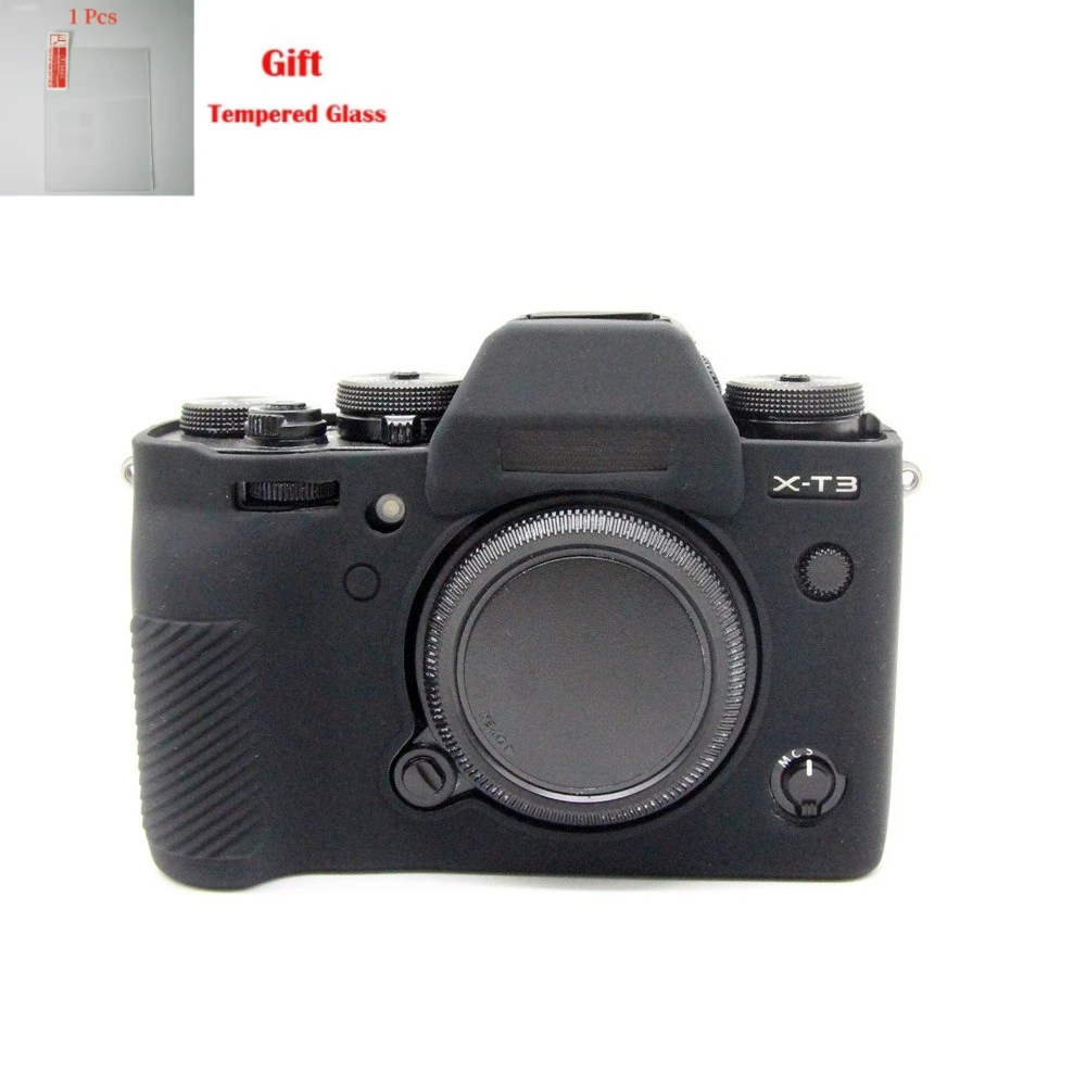 

Silicone sleeve camera bag For FUJIFILM Fuji XT3/XT-3 photography accessories Camera Bag + free tempered film