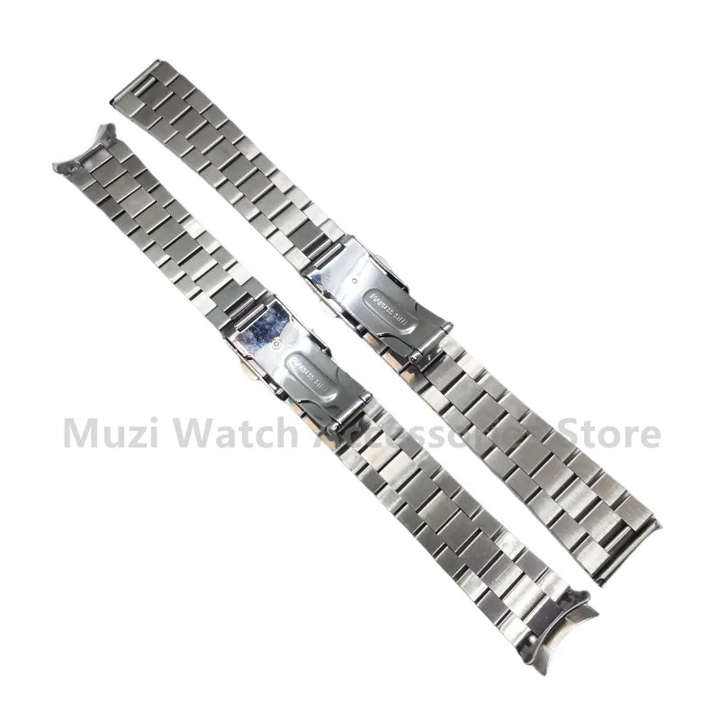 18mm 20mm 2mm 316L Stainless Steel President Universal Straight Curved End Watch Band Strap Bracelet Fit for SKX RLX Watch