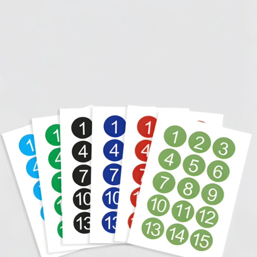 High Quality PVC Number Stickers Waterproof Adhesive Decals For Sorting Classroom Supplies Storage Locker Tags Tool