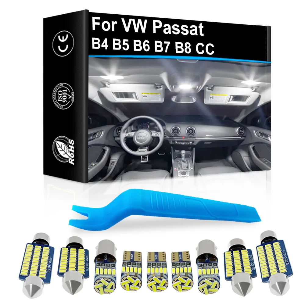 

Car Interior LED Light Kit For Volkswagen Passat B4 B5 B6 B7 B8 CC Lamp Fittings White Ice Blue Easy Replacement No Error