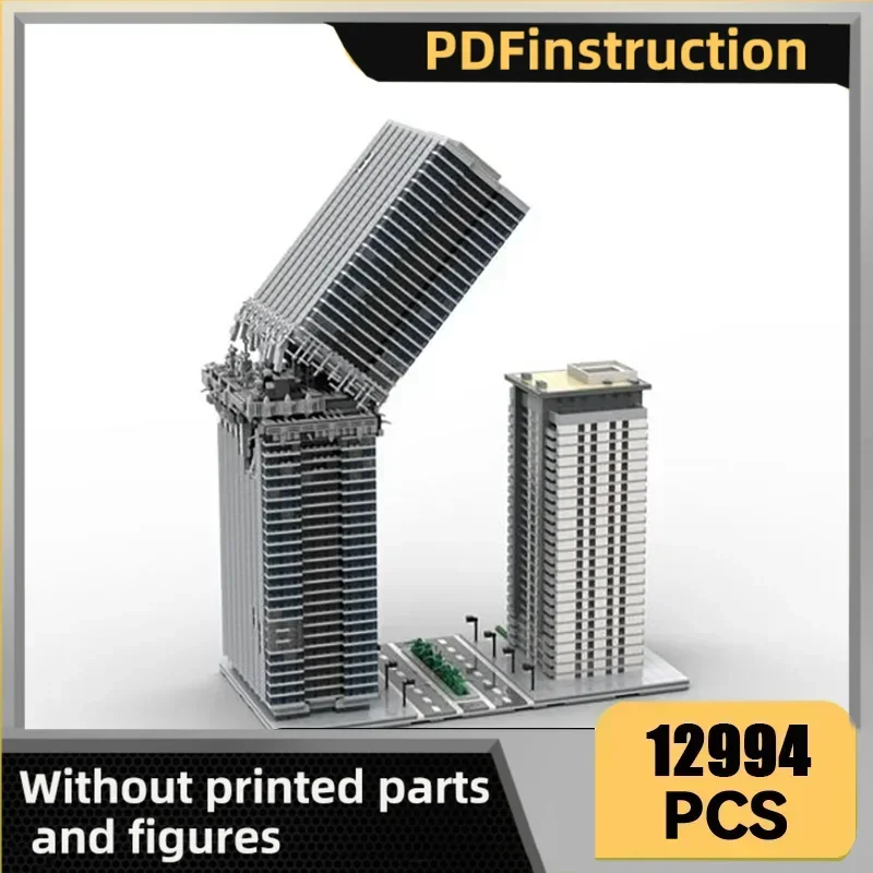 

Moc строительные блоки UCS небоскребок сборная модель технические кирпичи DIY сборка строительство вид на улицу игрушки для детей подарки