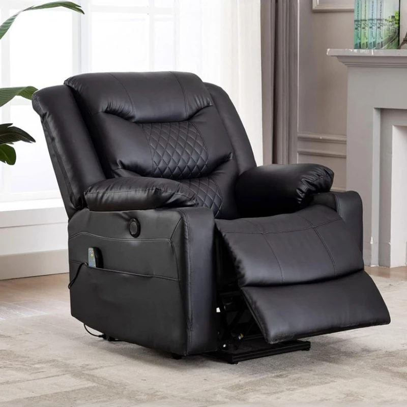 Electric function leather sofa small apartment living room single sofa chair