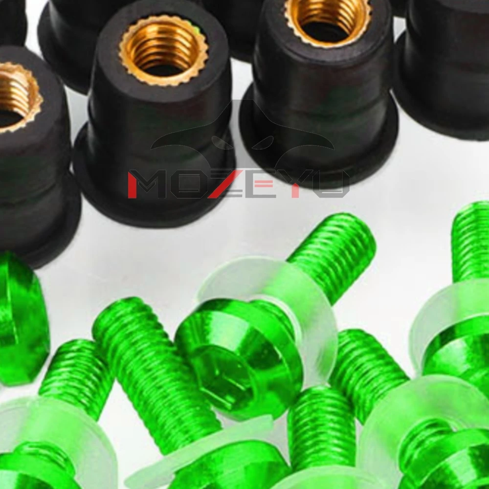 

10 шт. резиновые гайки для винтов лобового стекла для Kawasaki Z1000 SX Z125 Z300 Z400 Z650 Z750 Z800 Z900 Z1000 ZX10R ZX12R комплект болтов обтекателя